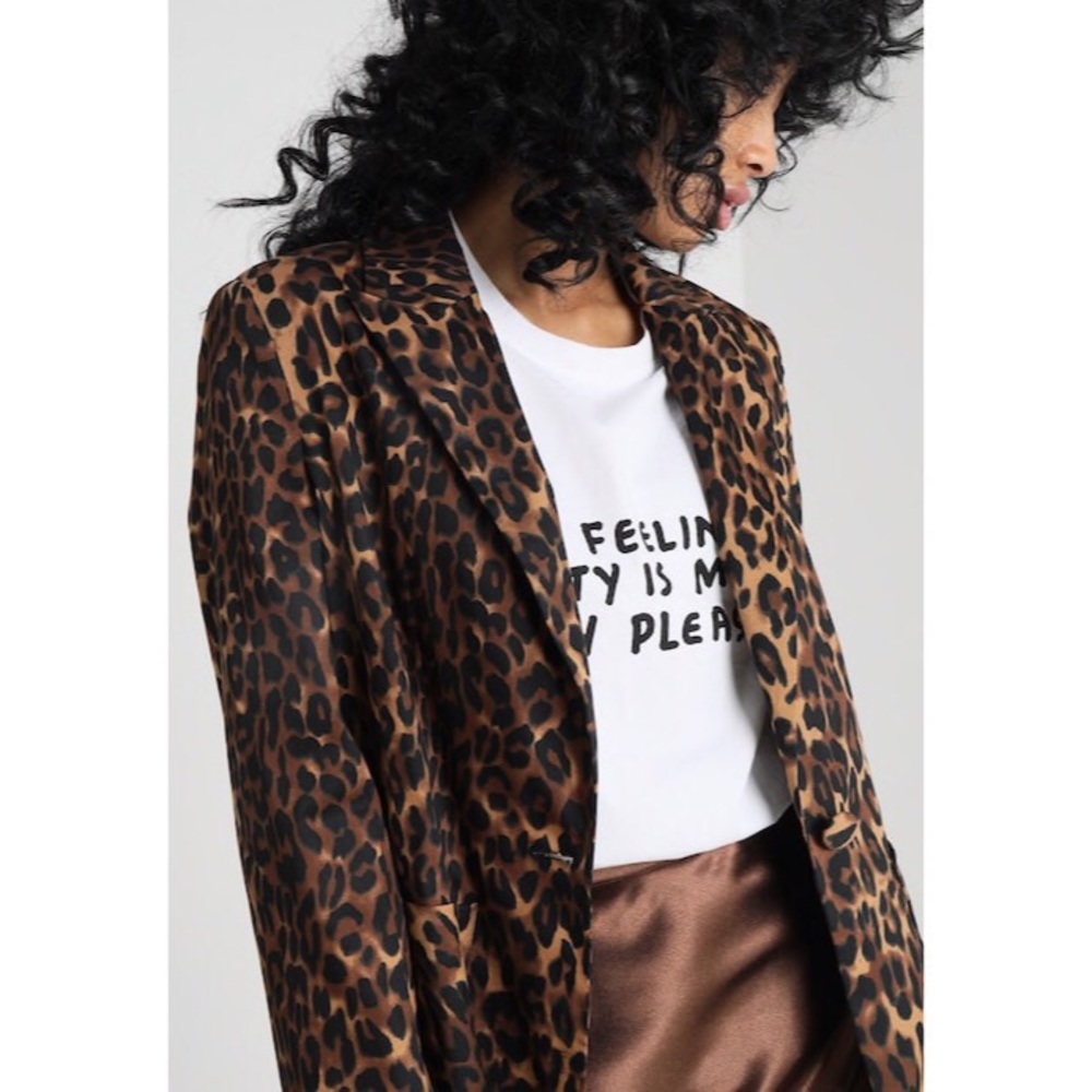Leopard Print Blazer